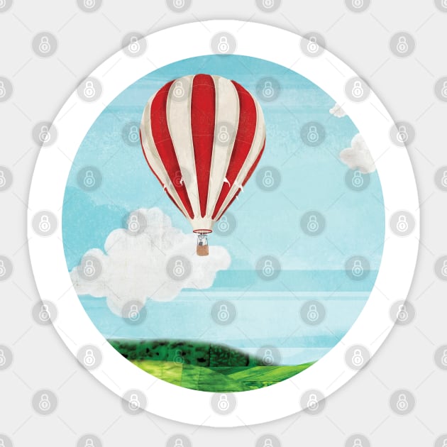 Balloon Ride Sticker by KatherineBlowerDesigns